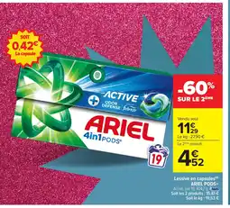 Carrefour ARIEL Lessive en capsules offre