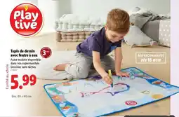 Lidl Tapis de dessin avec feutre à eau offre