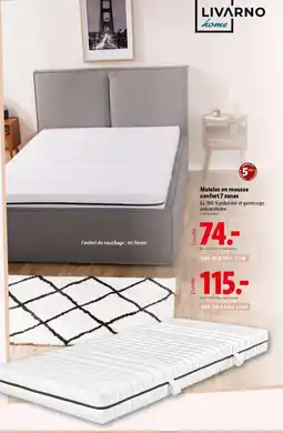 Lidl LIVARNO HOME Matelas en mousse confort 7 zones offre