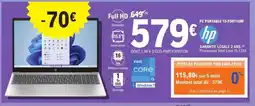 E.Leclerc PC PORTABLE 15-FD0114NF offre