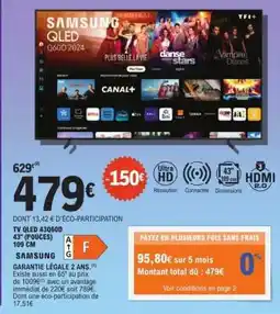 E.Leclerc SAMSUNG QLED 43C60D offre
