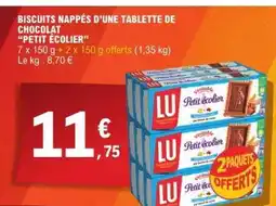 E.Leclerc Biscuits nappés d'une tablette de chocolat 'Petit Écolier' offre