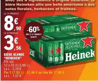 E.Leclerc Bière Blonde Heineken offre