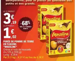 E.Leclerc Mousline Purée de Pomme de Terre en Flocons offre