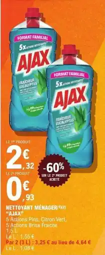 E.Leclerc NETTOYANT MENAGER AJAX offre