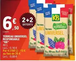 E.Leclerc TERREAU UNIVERSEL RESPONSABLE 'KB' offre