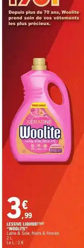 E.Leclerc LESSIVE LIQUIDE WOOLITE offre