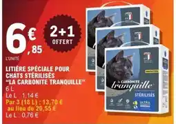 E.Leclerc Litière spéciale pour chats stérilisés 'La Carbonite Tranquille' offre