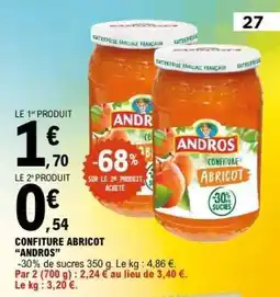 E.Leclerc Confiture Abricot “Andros” offre