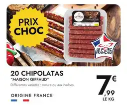 E.Leclerc 20 CHIPOLATAS MAISON GIFFAUD offre