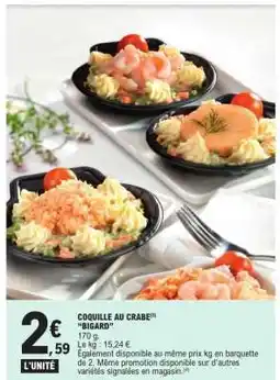 E.Leclerc COQUILLE AU CRABE BIGARD offre