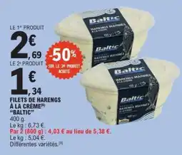 E.Leclerc Filets de Harengs à la Crème Baltic offre