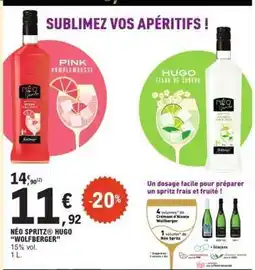 E.Leclerc NÉO SPRITZ HUGO “WOLFBERGER” offre