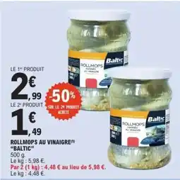 E.Leclerc ROLLMOPS AU VINAIGRE BALTIC offre