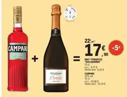 E.Leclerc DOC Prosecco Riccadonna + Campari offre