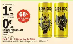 E.Leclerc Boisson énergisante 'Dark Dog' offre