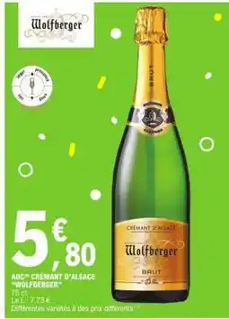 E.Leclerc AOC Crémant d'Alsace 'Wolfberger' offre