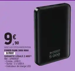 E.Leclerc POWER BANK 5000 MAH offre