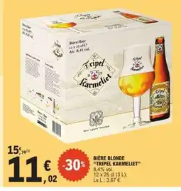 E.Leclerc BIÈRE BLONDE 'TRIPEL KARMELIET' offre