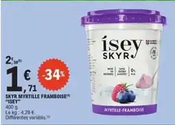 E.Leclerc Skyr Myrtille Framboise Isey offre