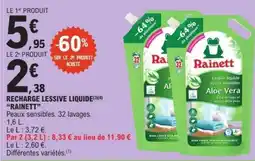E.Leclerc RECHARGE LESSIVE LIQUIDE 'RAINETT' offre