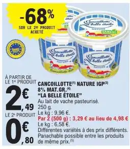 E.Leclerc Cancoillotte Nature IGP offre
