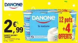 E.Leclerc YAOURTS NATURE DANONE offre