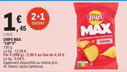 E.Leclerc CHIPS MAX “LAY’S” offre
