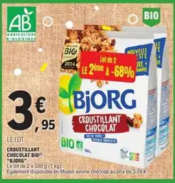 E.Leclerc CROUSTILLANT CHOCOLAT BIO offre