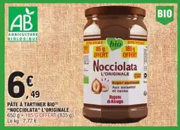 E.Leclerc PÂTE À TARTINER BIO 'NOCCIOLATA' L'ORIGINALE offre
