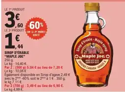 E.Leclerc Sirop D'erable Maple Joe offre