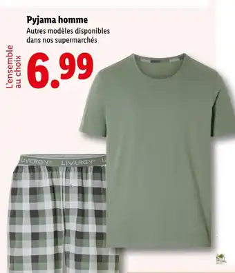 Lidl Livergy Pyjama homme offre