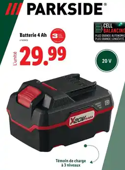 Lidl PARKSIDE Batterie 4 Ah offre