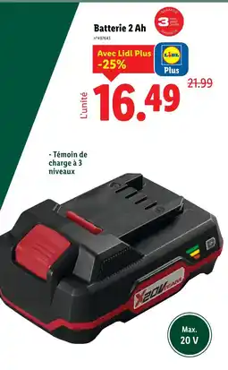 Lidl Parkside Batterie 2 Ah offre