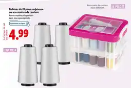 Lidl Bobines de fil pour surjeteuse ou accessoires de couture offre