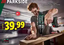 Lidl PARKSIDE Perceuse-visseuse sans fil offre