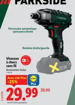 Lidl PARKSIDE Visseuse à chocs sans fil offre