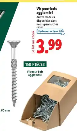 Lidl Parkside Vis pour bois aggloméré offre
