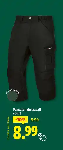 Lidl Parkside Pantalon de travail court offre