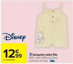 Carrefour Disney - salopette bébé fille offre