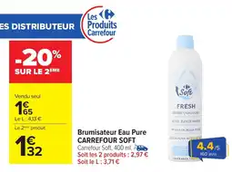 Carrefour CARREFOUR SOFT brumisateur Eau Pure offre