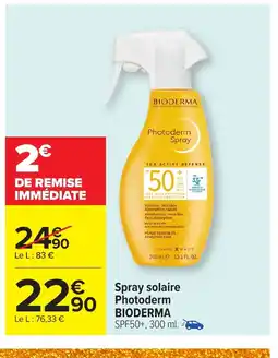 Carrefour BIODERMA Spray solaire Photoderm offre
