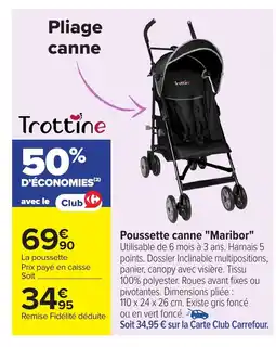 Carrefour Pousstte canne Maribor offre