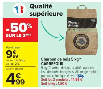 Carrefour CARREFOUR Charbon de bois offre