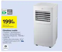 Carrefour Climatiseur mobile offre