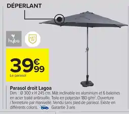 Carrefour Parasol droit Lagoa offre
