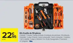 Carrefour Kit d'outils de 59 pièces offre