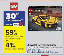 Carrefour LEGO Chevrolet Corvette Stingray offre
