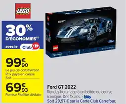 Carrefour LEGO Ford GT 2022 offre