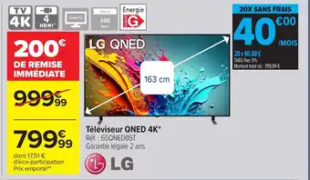 Carrefour LG Téléviseur QNED 4K offre